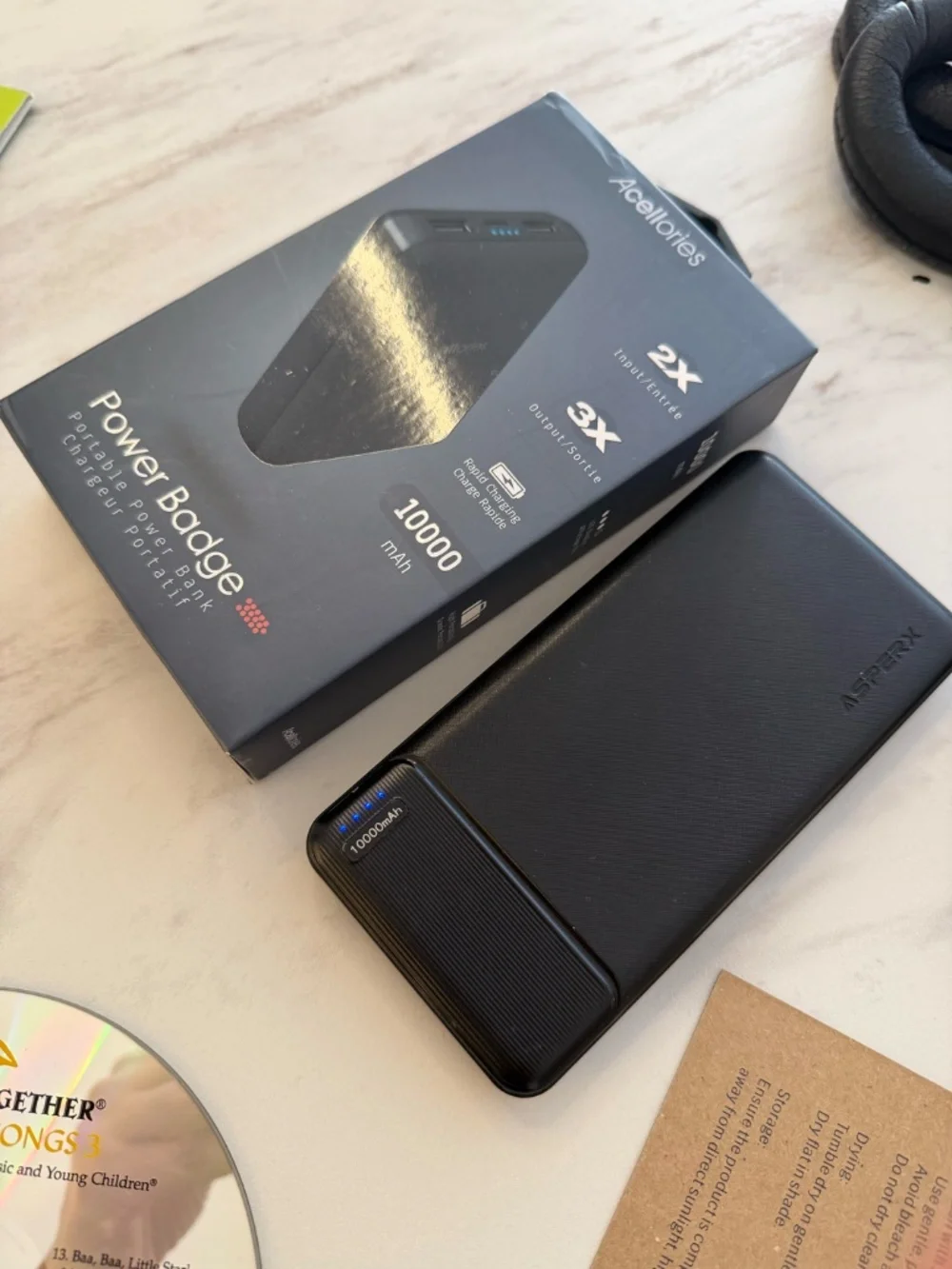 2 Portable Charger Bundle Mophie & Acellories 10,000mAh Power Banks